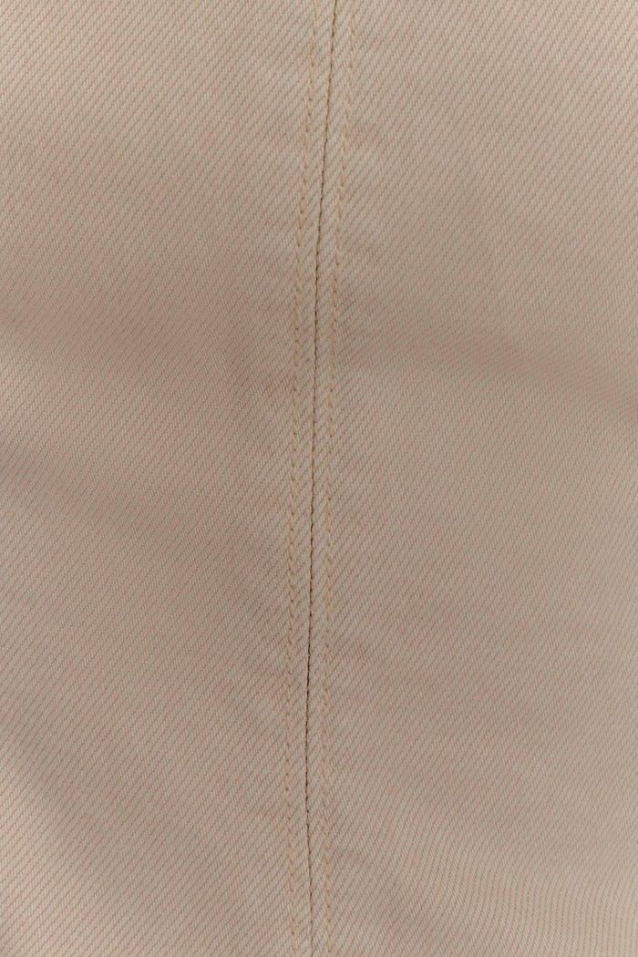 Oakley Strapless Scallop Denim Top - Stone Wash