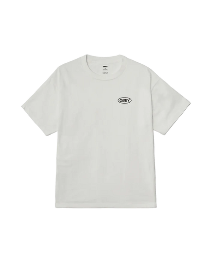 Obey - Code Pigment T-shirt - Pigment vintage white - T-shirts - 167924337VWHS