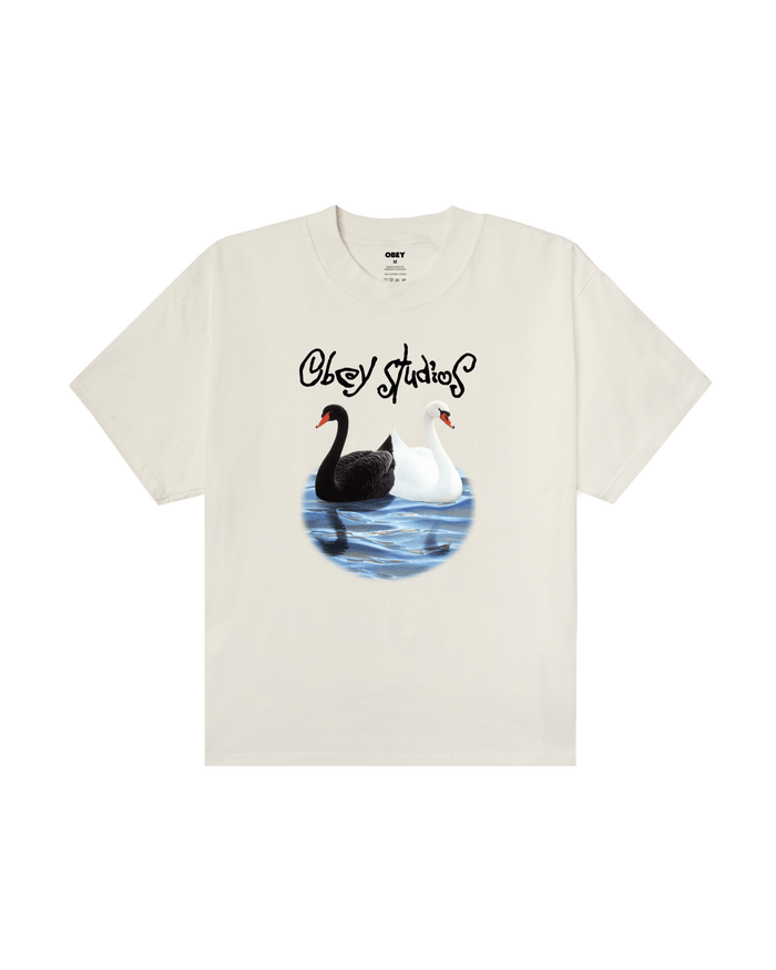 Obey - Studios Swan Heavyweight T-shirt - Vintage white - T-shirts - 168024362VWHS