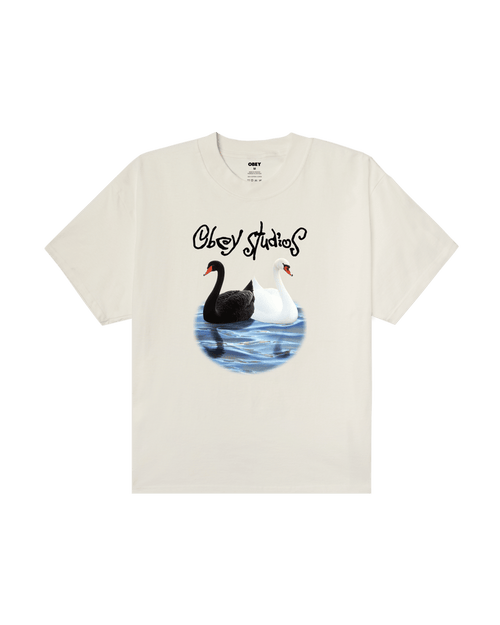 Obey - Studios Swan Heavyweight T-shirt - Vintage white - T-shirts - 168024362VWHS