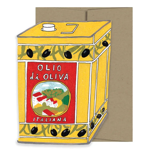 Olive Oil Die Cut Card