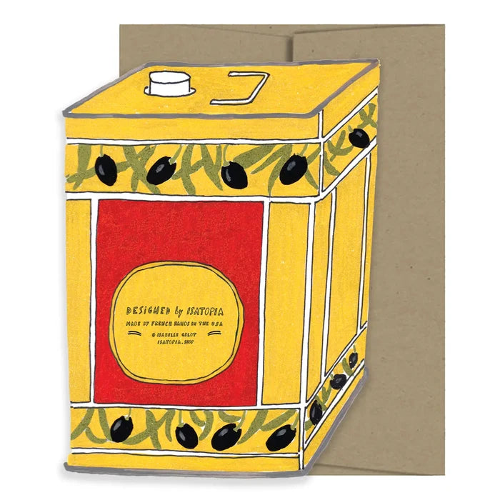 Olive Oil Die Cut Card