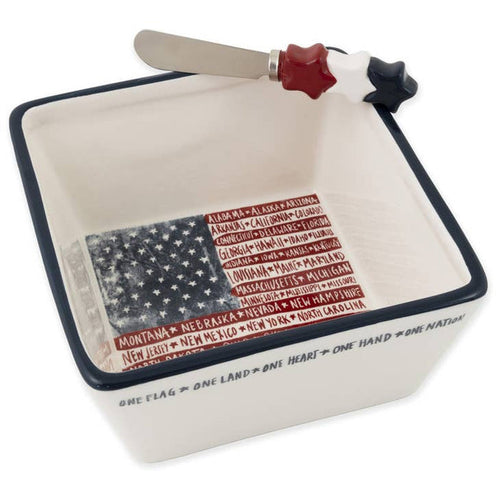 One Flag One Nation Bowl and Spreader Set