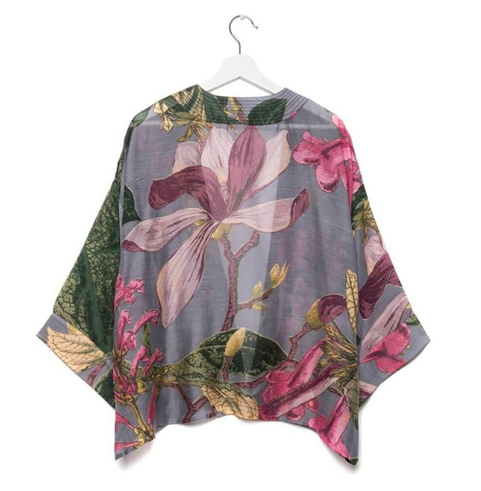 One Hundred Stars Grey Magnolia Kew Kimona Back | Dotique