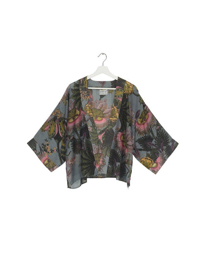 One Hundred Stars Pewter Eccentric Blooms Kimona - Dotique - One Hundred Stars