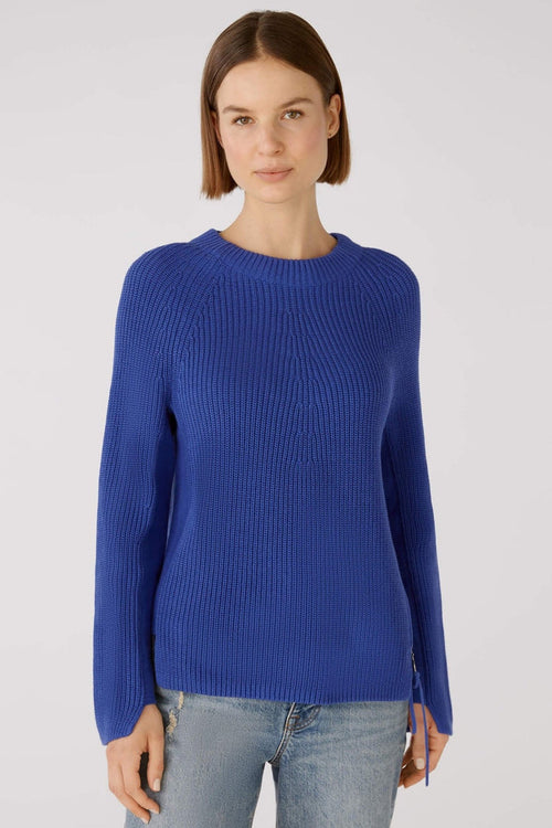 Oui 79916 Rubi Blue Jumper - Dotique Chesterfield