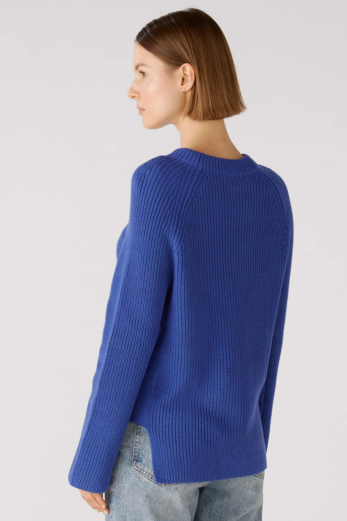 Oui 79916 Rubi Blue Jumper - Dotique Chesterfield