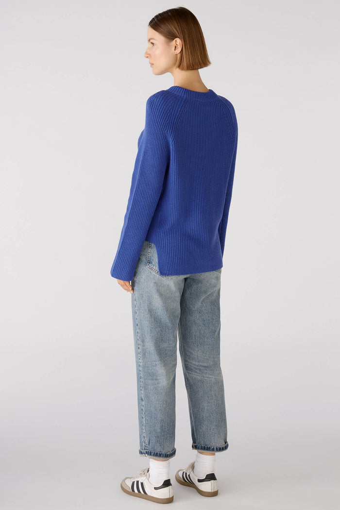 Oui 79916 Rubi Blue Jumper - Dotique Chesterfield