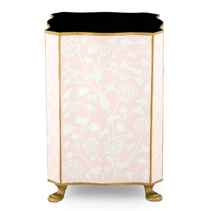Pale Pink Spring Floral Tissue Holder or Wastepaper Basket by The Enchanted Home