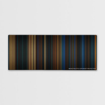 Pan's Labyrinth color palette canvas print: thousands of thin vertical stripes of color