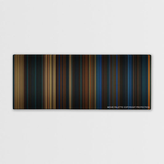 Pan's Labyrinth color palette canvas print: thousands of thin vertical stripes of color