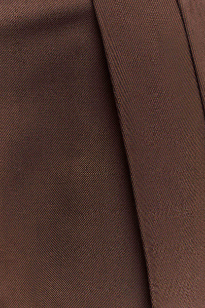Penelope Pleated High Waisted Pants - Chocolate