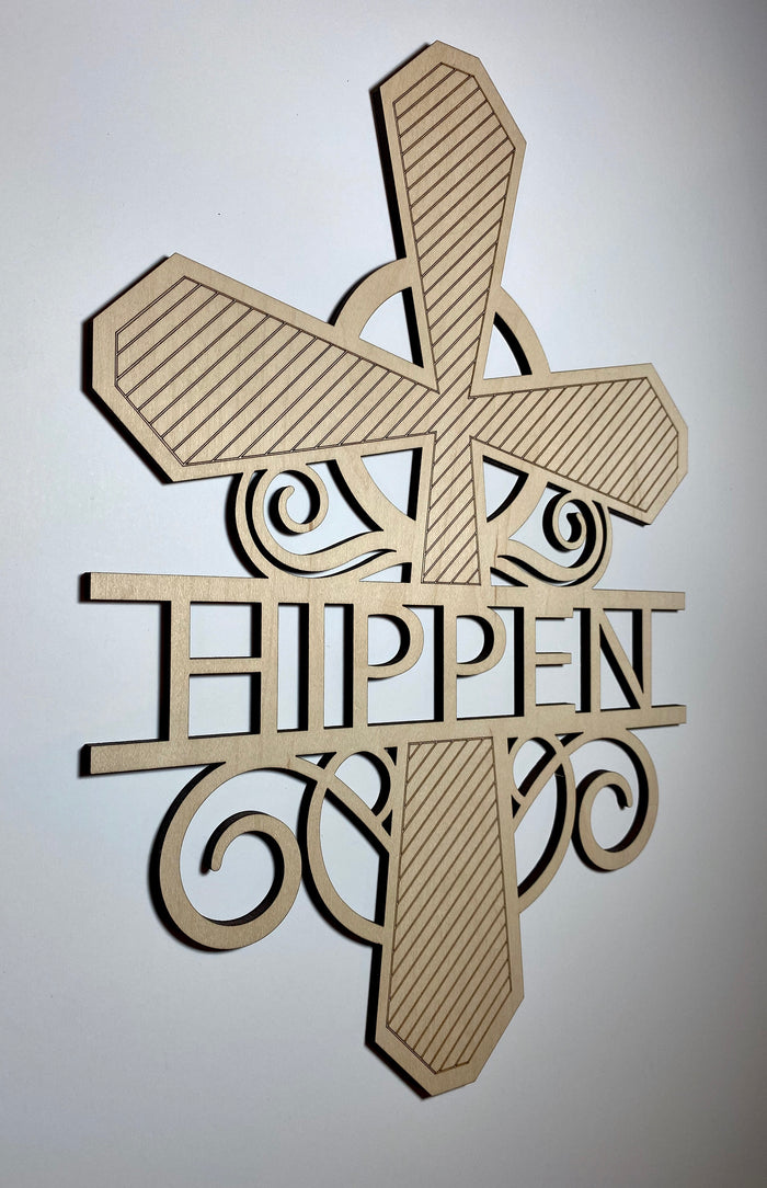 Personalized cross wood sign home decor, family name sign