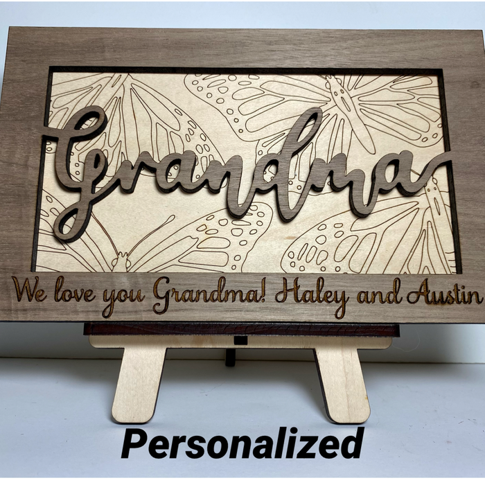 Personalized grandma sign, personalized wood sign, gift for grandma, Mother's Day gift
