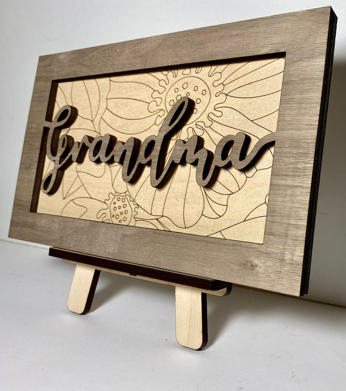 Personalized grandma sign, personalized wood sign, gift for grandma, Mother's Day gift