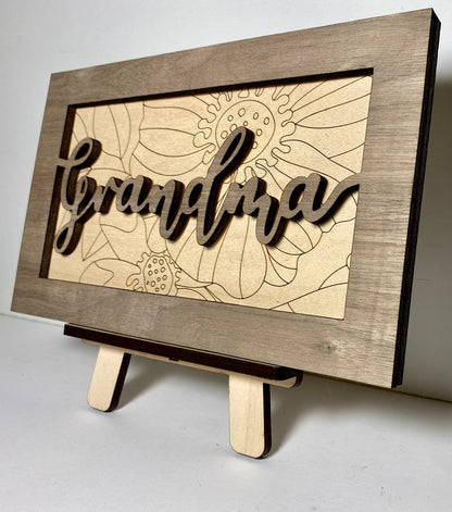 Personalized grandma sign, personalized wood sign, gift for grandma, Mother's Day gift