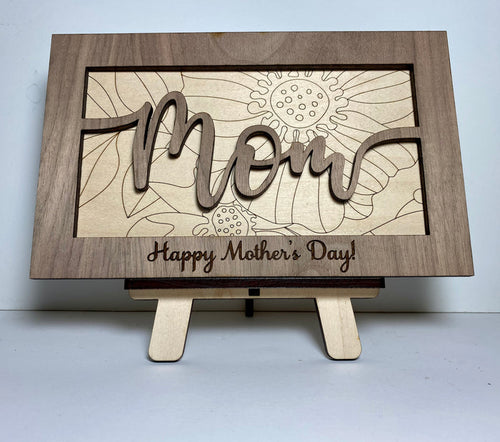 Personalized mom sign, personalized wood sign, gift for mom, Mother's Day gift