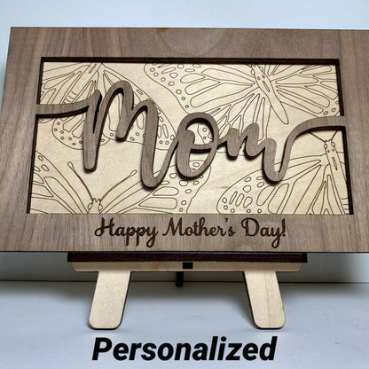 Personalized mom sign, personalized wood sign, gift for mom, Mother's Day gift