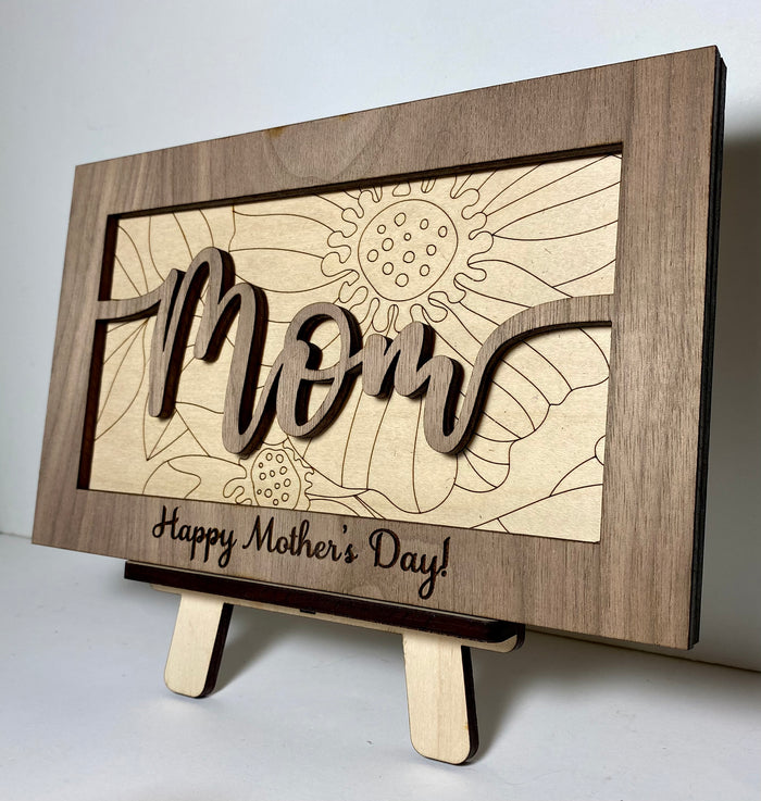 Personalized mom sign, personalized wood sign, gift for mom, Mother's Day gift