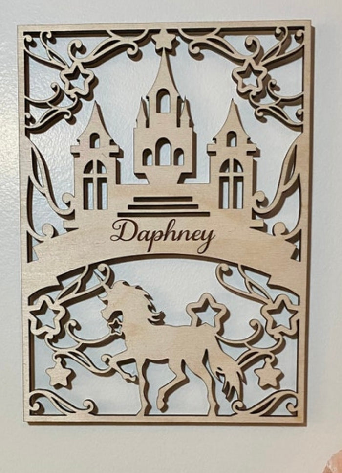 Personalized unicorn sign, personalized wood sign