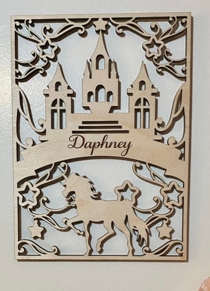 Personalized unicorn sign, personalized wood sign