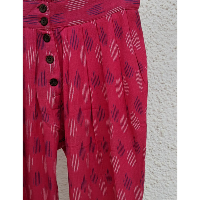 Pinwheel Pants - Pink Ikat