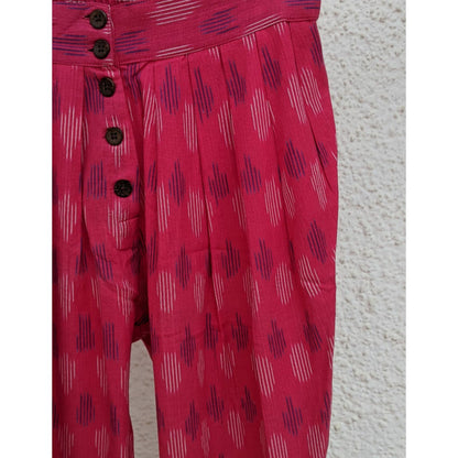 Pinwheel Pants - Pink Ikat