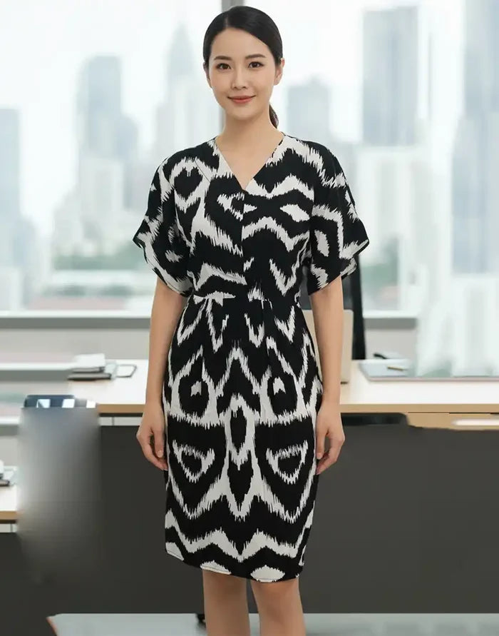 PLUS PRINTED DRESS