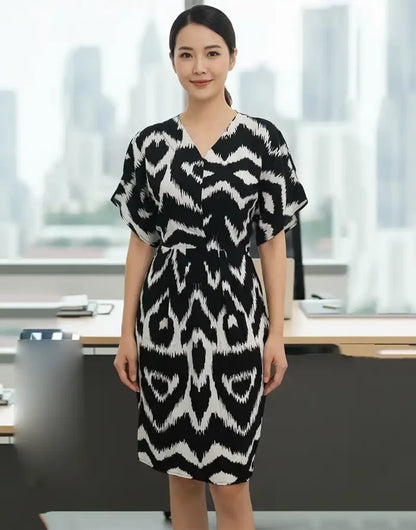 PLUS PRINTED DRESS