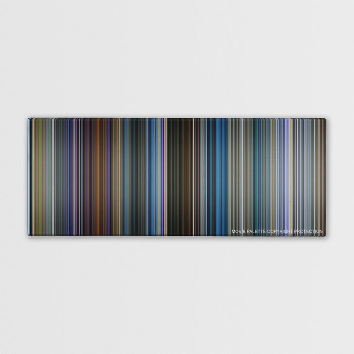 Pokemon Detective Pikachu color palette canvas print: thousands of thin vertical stripes of color