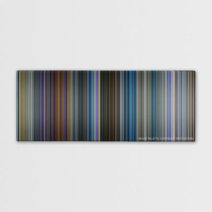 Pokemon Detective Pikachu color palette canvas print: thousands of thin vertical stripes of color