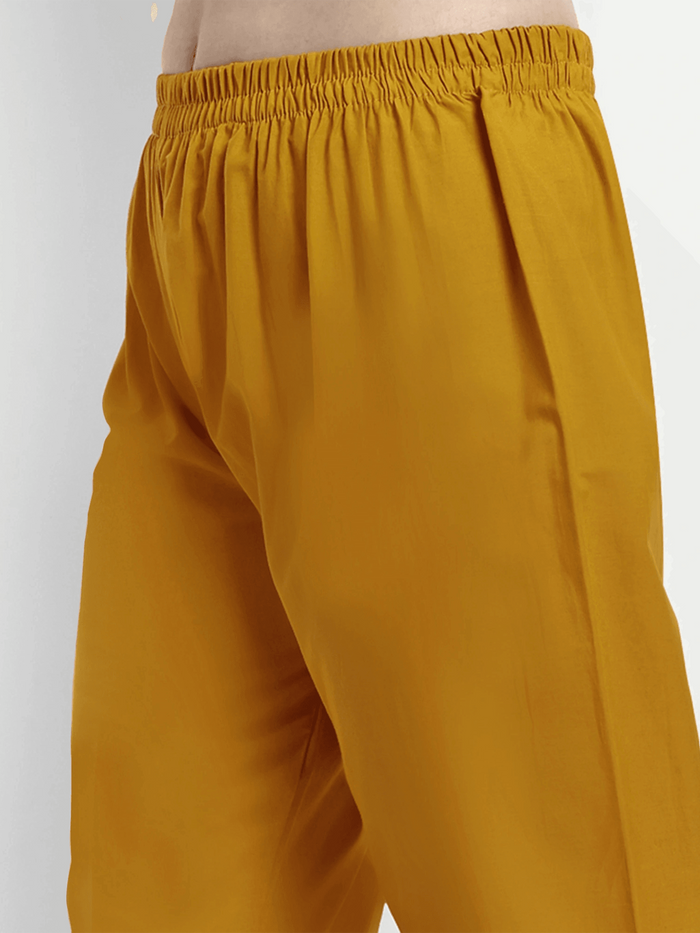Polka Dots Kurti Set in Yellow with Dupatta