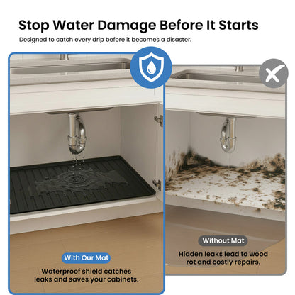 Premium Waterproof Under Sink Mat – 25" × 22"