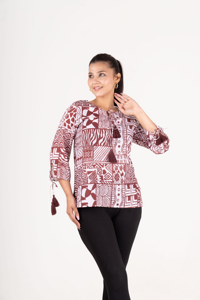 Printed Short Kurti