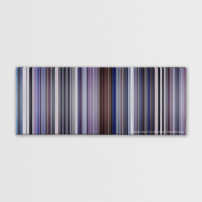 Punch-Drunk Love color palette canvas print: thousands of thin vertical stripes of color