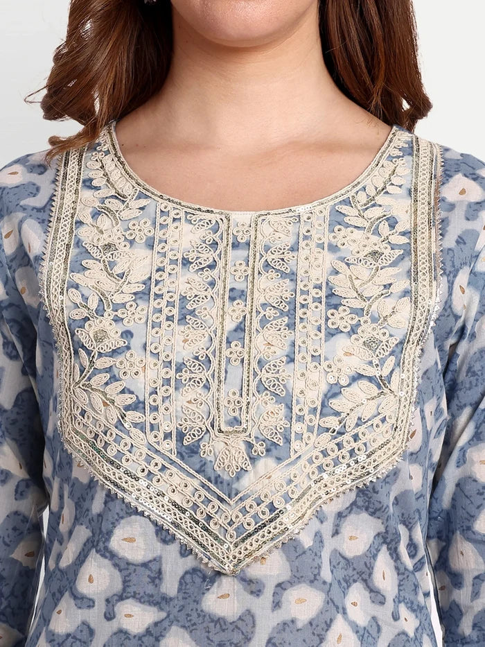 Pure Cotton Printed Kurta Set