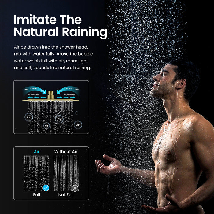 Quadra 10" Metal Rain Shower Head 2mm Ultra Thin Profile  - RS101