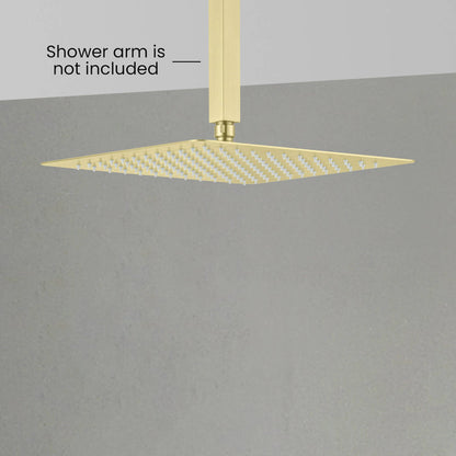 Quadra 12" Metal Rain Shower Head 2mm Ultra Thin Profile - RS103