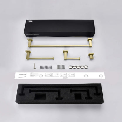 Quadra 4-Piece Bathroom Hardware Set - C-CBA15-4