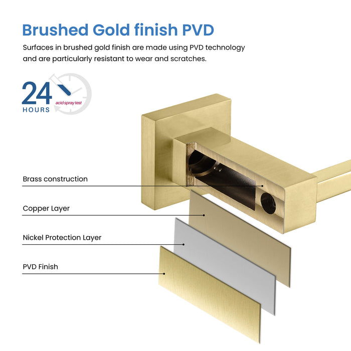 Quadra 4-Piece Bathroom Hardware Set - C-CBA15-4