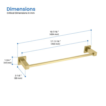 Quadra Bathroom 18" Towel Bar - CBA-1507