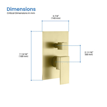 Quadro 2 Function Rough-in Valve Trim Plate - SVT2-2