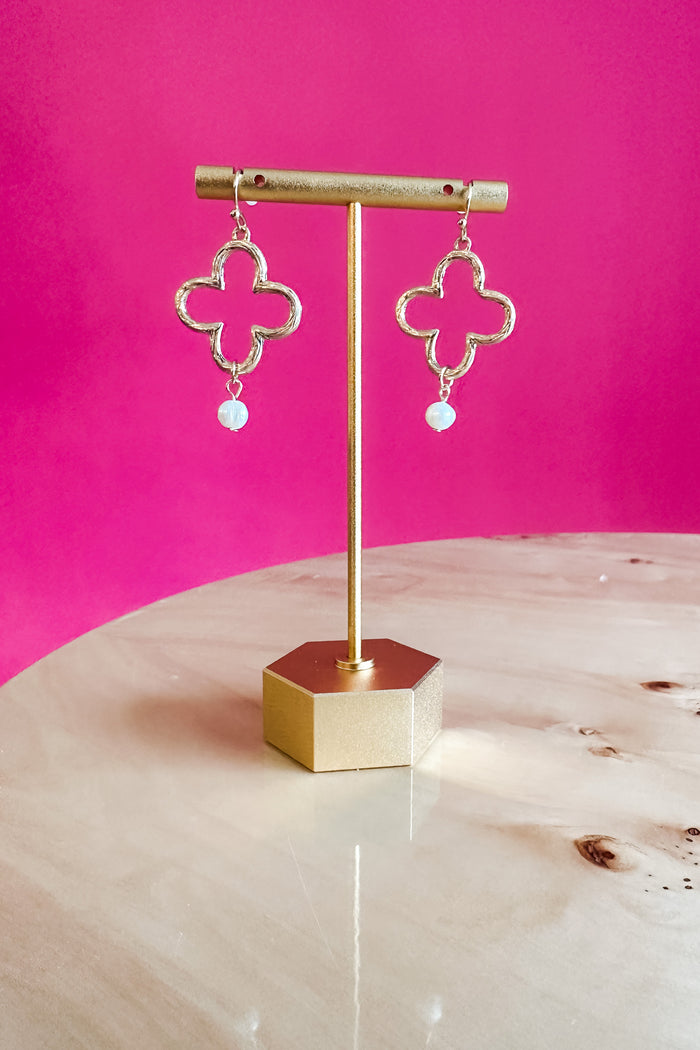 Quatrefoil and Pear Dangle