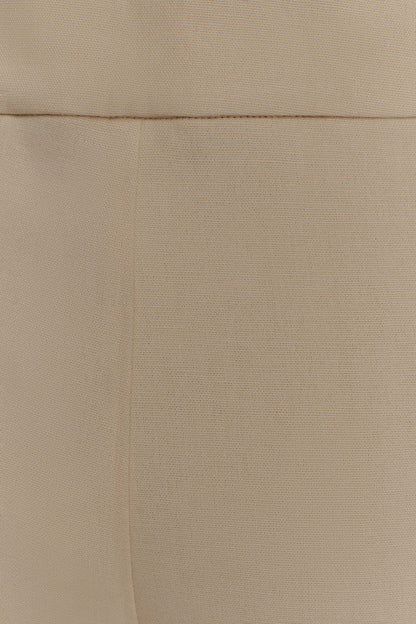 Raya Mid Rise Wide Leg Linen Pant - Natural Beige