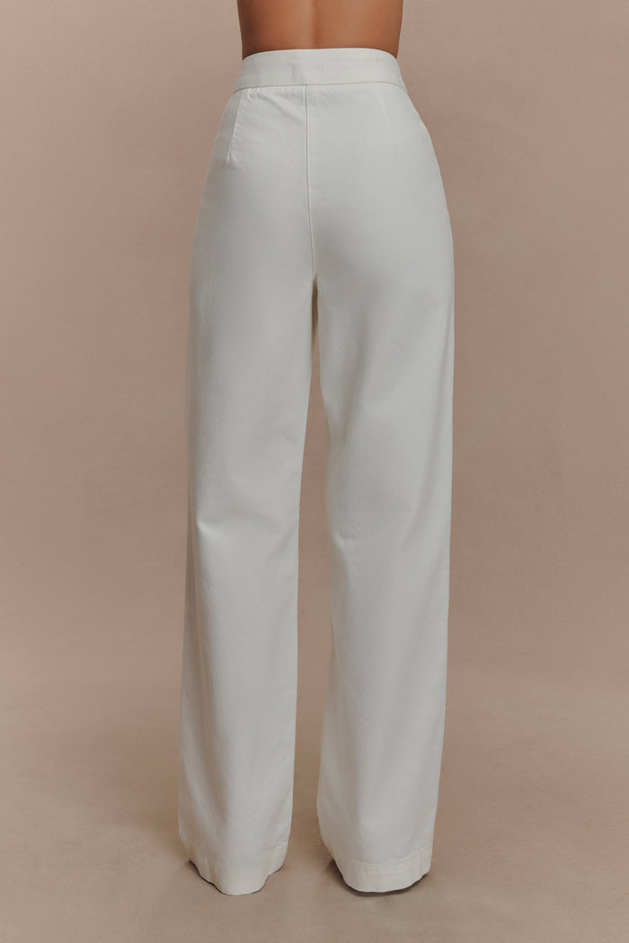 Rayne Wide Leg Denim Jeans - White