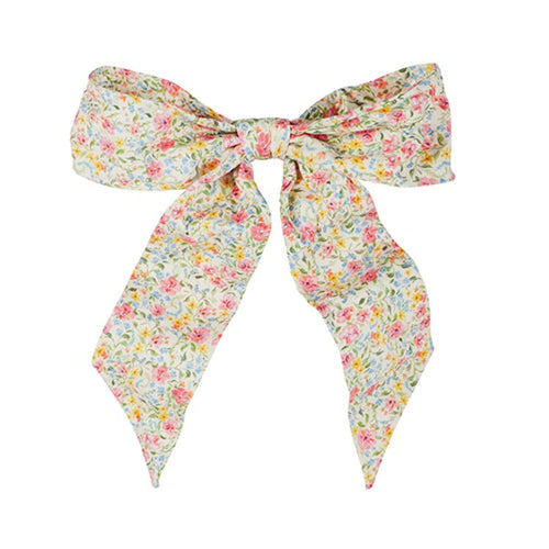 18" Floral Clip On Bow