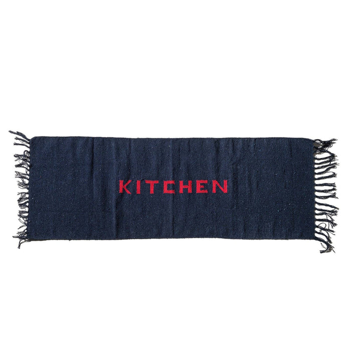 Recycled Kitchen Mat in Navy Blue