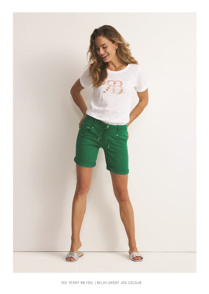 Red Button Relax Jog Shorts Dotique model