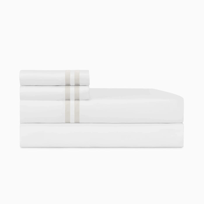 Ribbons Pair of Pillowcases by Home Treasures — folded bedding and cuff detail
