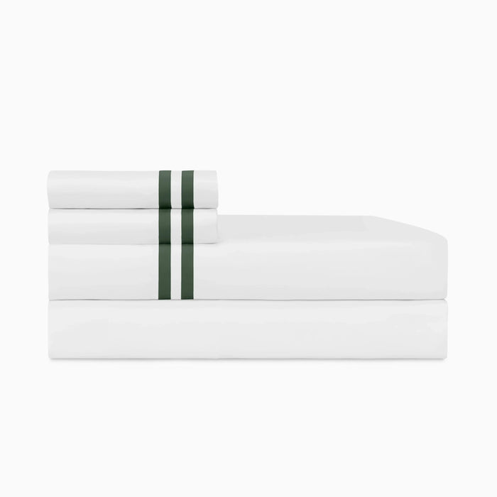 Ribbons Pair of Pillowcases by Home Treasures — folded bedding and cuff detail